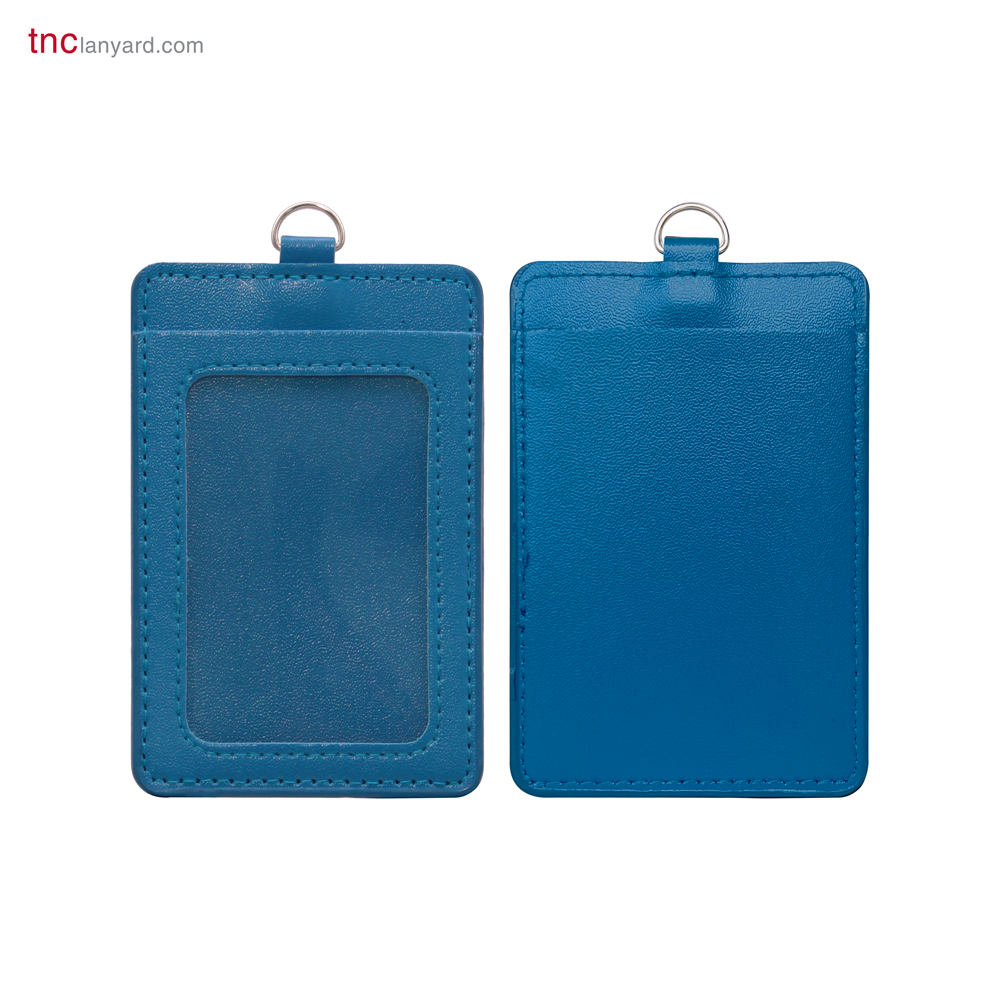 ID Card Holder PU-Light Blue