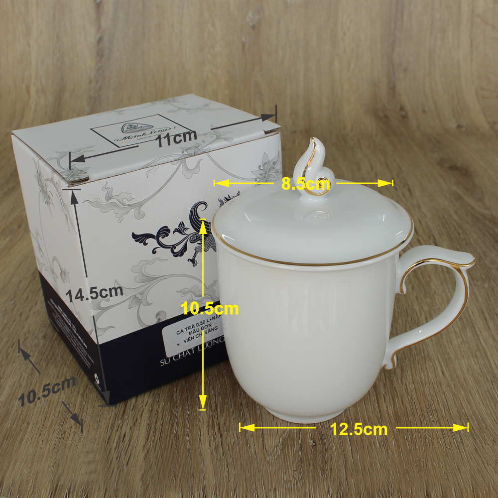 Peony porcelain cup 300ml Gold