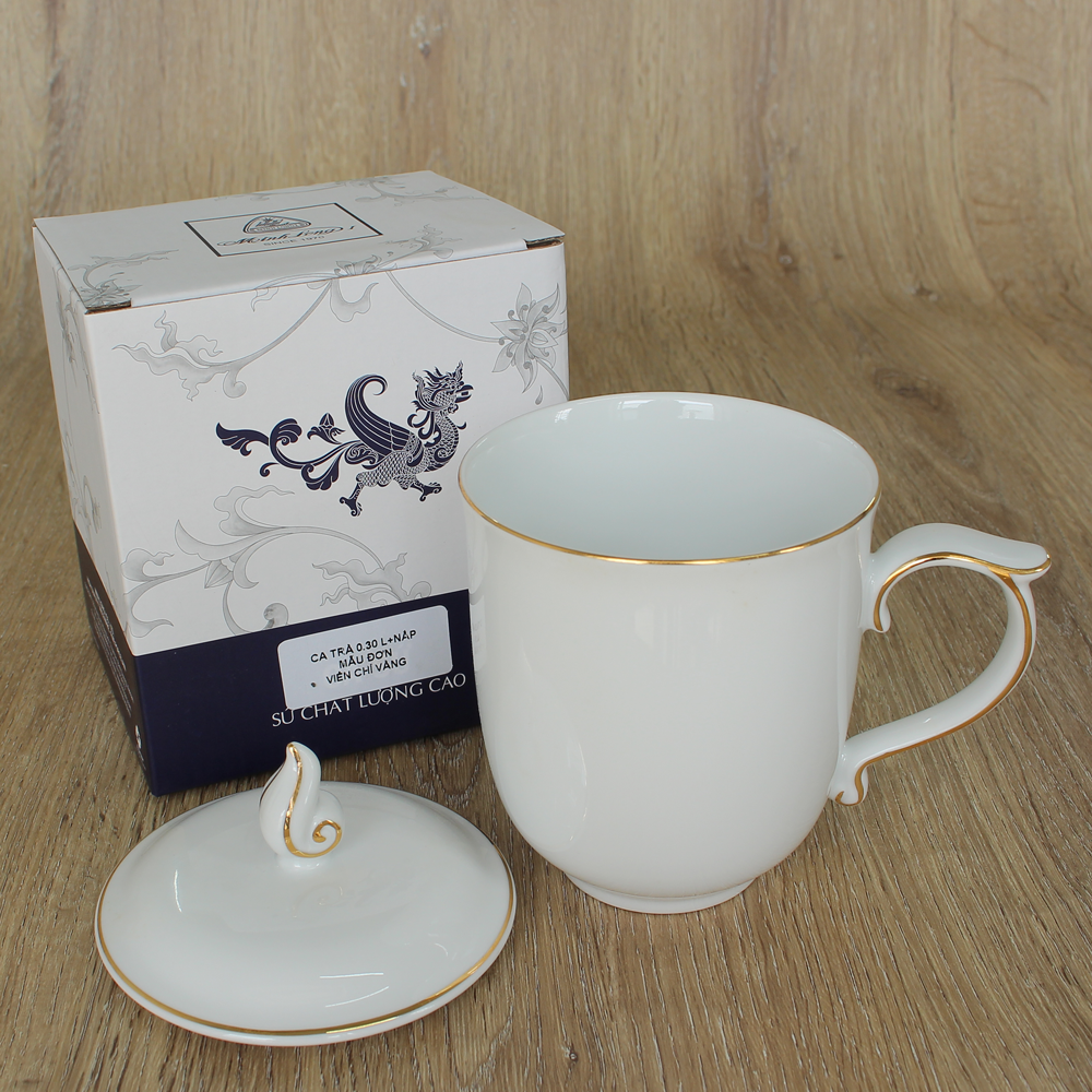 Peony porcelain cup 300ml Gold