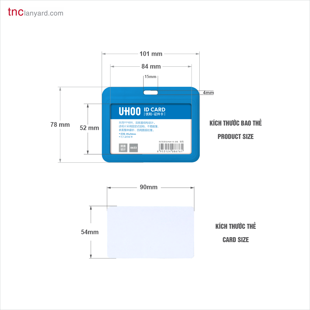ID Card Holder UHOO 6633-Blue Gray