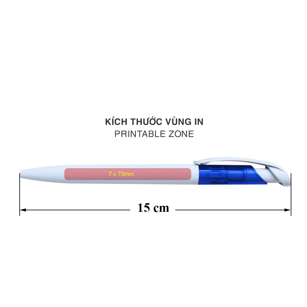 BP Ballpoint Pen AP-1480-White-Pink