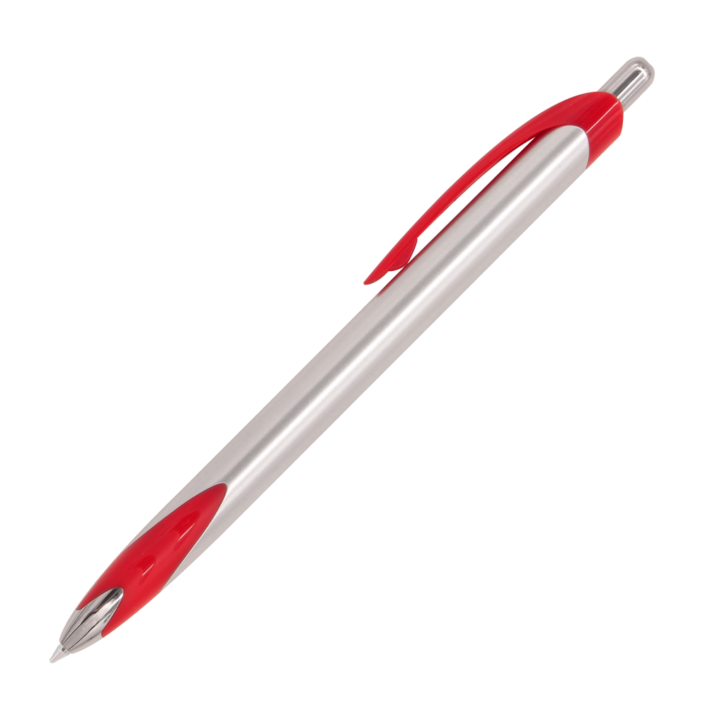 Bút bi nhựa xi bạc BP-8656-Đỏ