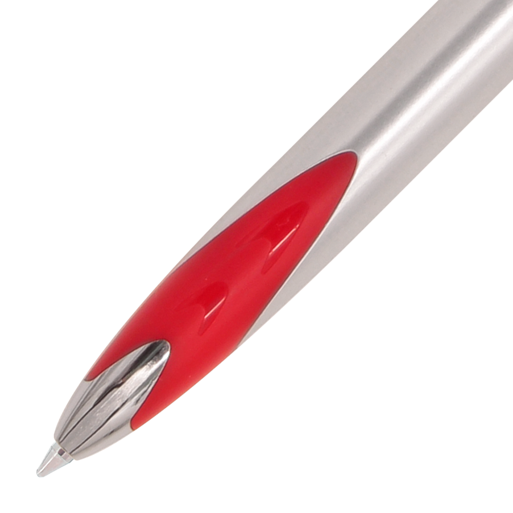 Bút bi nhựa xi bạc BP-8656-Đỏ