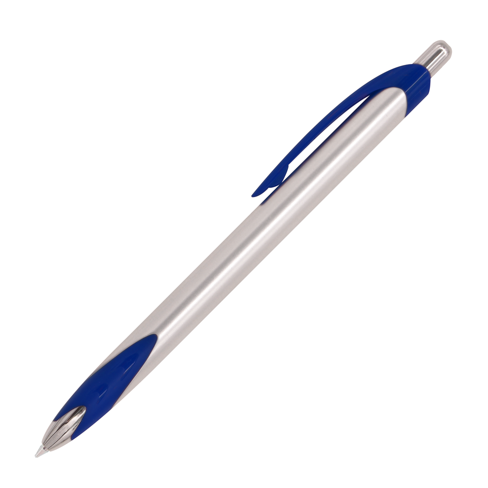 Bút bi nhựa xi bạc BP-8656-Xanh dương
