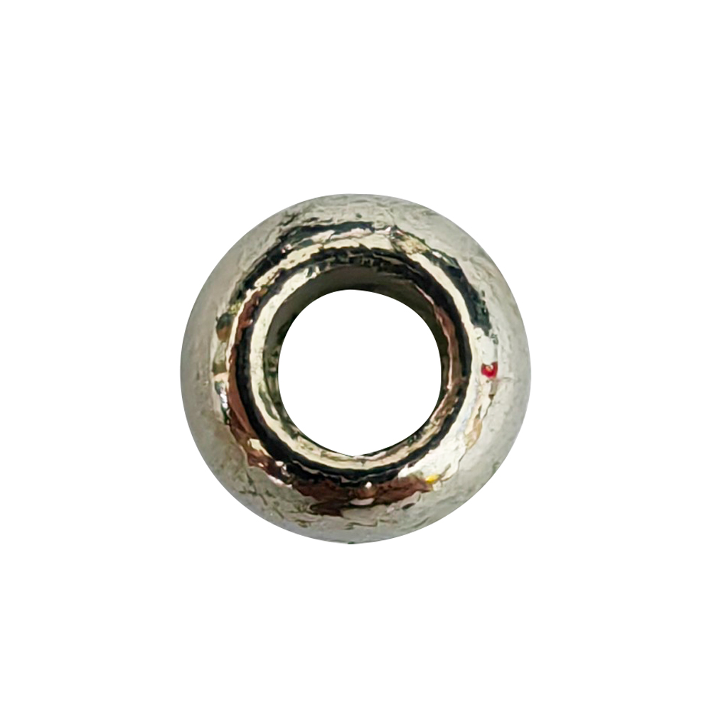 Iron button beads reduce the length of the wire in a round shape of 1.0cm-Silver