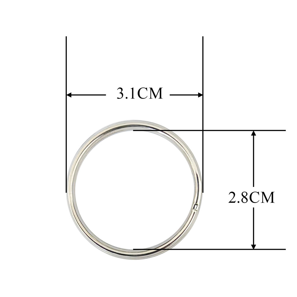 O Ring Hook 2.0cm-Silver